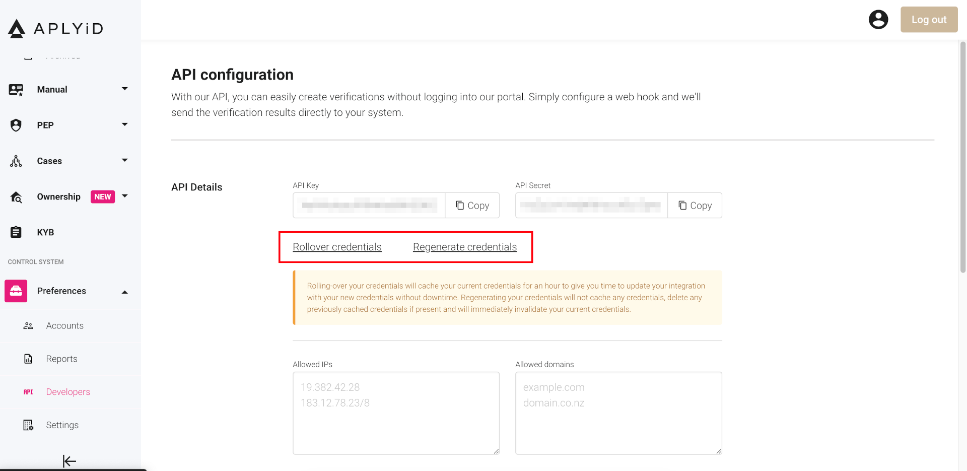 Developer portal